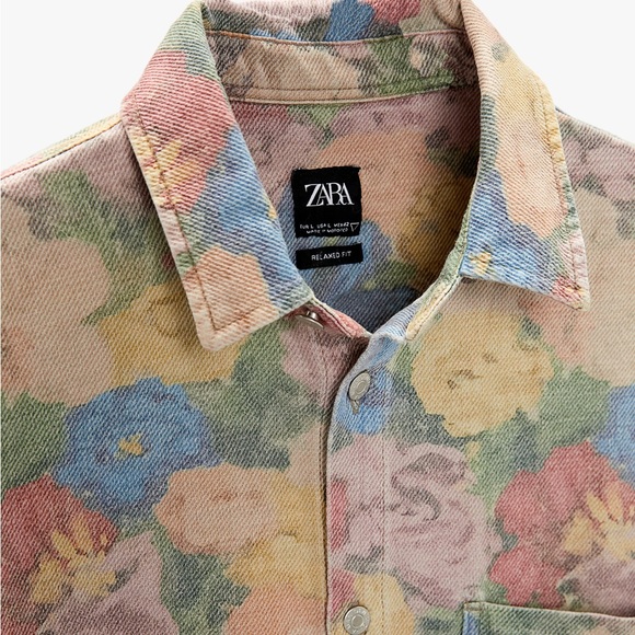 Zara Floral Print Overshirt - Picture 5 of 6